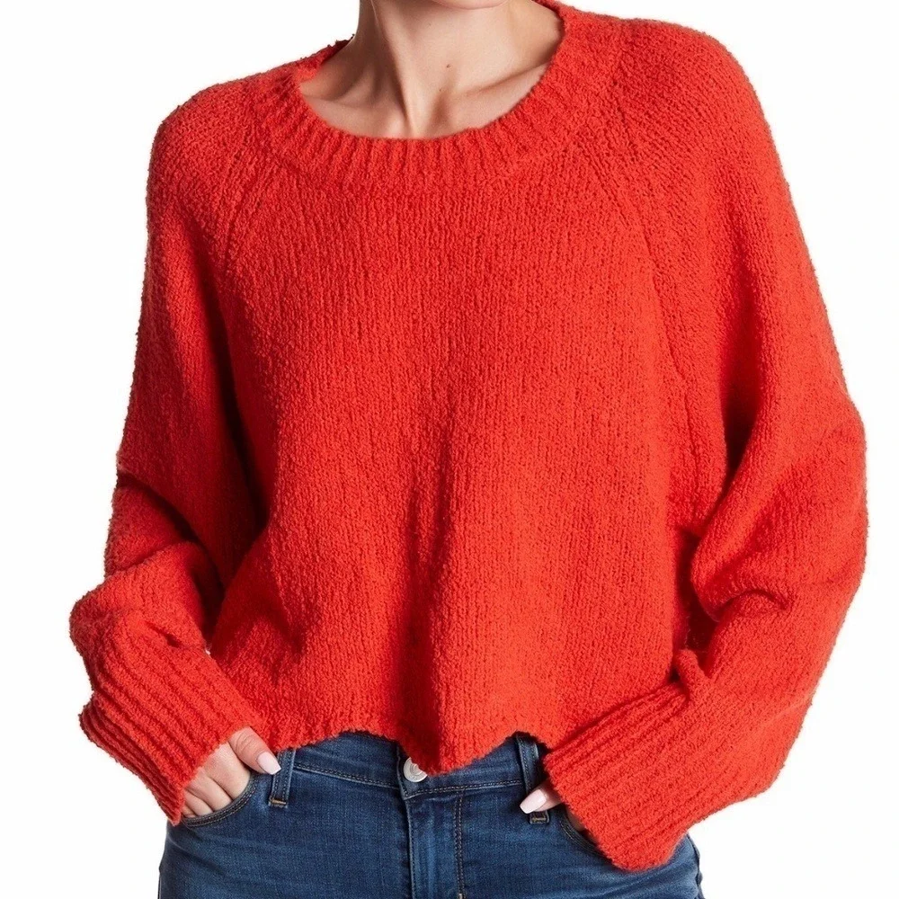 Cotton‎ Emporium Sweater Yellow Scalloped Hem Spring Stitch Fix M